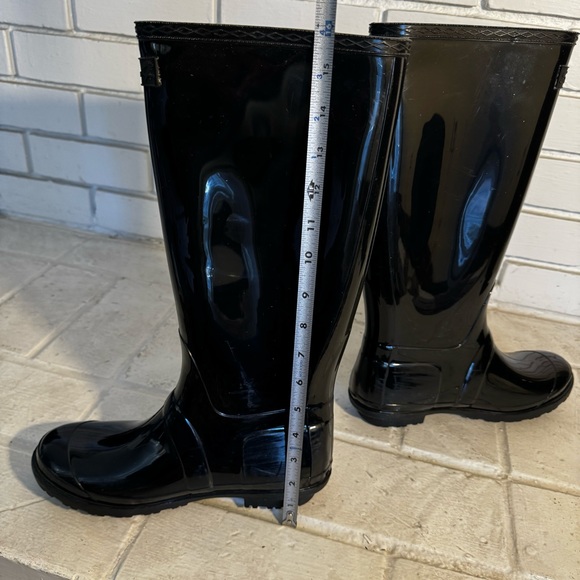 Seven7 Black Rain Boots Tall Size 9 - Picture 12 of 12